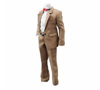 ＡＷＨＡＯ 1:6 Scale Doll Suit Bow Tie Khaki Suit Outfit Tailored Lapel Miniature Clothing Set