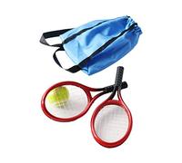 1/6 Scale Dollhouse Miniature Tennis Racket Set with Bag and Ball for Dollhouse Sports Room Decoration