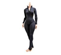 1/6 Scale Female Clothes,Female Tight Stretch Bodysuit Zipper Jumpsuit Clothing for 12inch PH TBL JO Seamless Action Figure Body (Black)