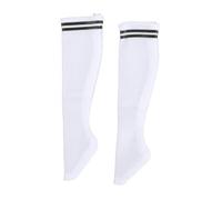 1:6 Scale Miniature Tube Socks, Mini Sports Socks, Doll Dress-up Stockings for 12-inch Female Doll Figures, Stripe Black Crew