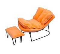 1/6 Scale Wrought Iron Rocking Chair Decorative,Orange 23x16.5x14cm