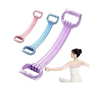 1-6 tubesAdjustable resistance band with handle,Chest Expander for woman,Multi-Functional Fitness Tensioner,Heavy-Duty Upper Body Strengthener for Home Gym, Shoulder & Back Workouts (Pink)