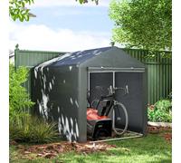 Outsunny 1.6m x 2.2m Portable Garden Storage Shed Tent - Dark Grey, Grey