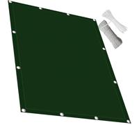 1.6 x 2.5m UV Protect Water-Resint Polyester Outdoor Sunblock Canopy with Free Rope Dark Green for Garden Patio and Beach Activities