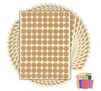 1,620 x Gold Sticky Dots - 16mm - Round Colour Coding Dot Stickers - 15 Sheets