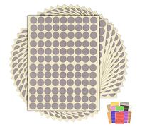 1,620 x Silver Sticky Dots - 16mm - Round Colour Coding Dot Stickers - 15 Sheets
