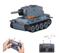 1/64 2.4G Mini RC Battle Tank Model, Remote Control Armored Fighting Vehicles with Infrared Combat Mode, Rotating Turret and Track Drive