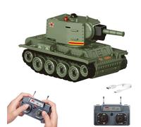 1/64 2.4G Mini RC Battle Tank Model, Remote Control Armored Fighting Vehicles with Infrared Combat Mode, Rotating Turret and Track Drive