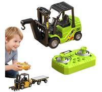 1:64 Alloy RC Forklift Toy, 2 in 1 Transform Lift Fork & Hook, NEW Mini Remote Truck Forklift Rechargeable Battery, ST with