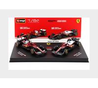 1:64 BURAGO Ferrari Set F1 2X Sf-25 #16 2025 Leclerc With Showcase BU56807-16 Mo