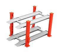 ＡＷＨＡＯ 1/64 Diorama Car Display Case Diecast Car Garage Alloy Cars Model Toy Display Stand, red