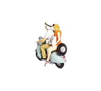 1:64 Figures Lovers Driving Motorcycle for Architecture Model Layout S Gauge