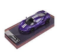 1:64 For Ferrari F8 Tributo Resin Car Model Home Decoration Ornaments Mini Replica Toys(Purple)