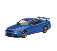 1 64 For Nissan R34 Skyline V-Spec II GT-R Coupe Simulation Car Model Adult Static Collection Ornaments Mini Replica Toys