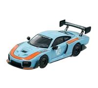 1 64 For Porsche 935/19 Gulf 2020 Coupe Simulation Car Model Adult Static Collection Ornaments Mini Replica Toys