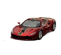 1 64 For Prancing Horse China Dragon Edition Metallic Red Alloy Car Models Collectible Ornaments As Gift Mini Replica Toys