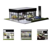 1:64 GFANS Model Car Diorama Garage Shops with LED Lighting Dealership Model Car Toy (Lomborghini)