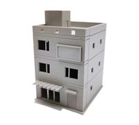 1/64 HO House Building Architecture Scene Innteractive Railway Layout Model Residential Modern House for Scene Layout Diorama, 11.7cmx15.9cmx20.4cm