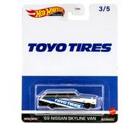 1:64 Hot Wheels Premium 2023 Pop Culture 979V Nissan Skyline Van TOYO TIRES