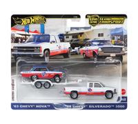 1:64 Hot Wheels Premium 2024 Team Transport 1963 Chevy Nova + 1988 Chevy Silvera