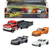 1:64 Hot Wheels Premium Set Speed Legends Real Riders 4 Cars Diorama JBM05