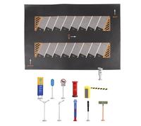 1:64 Large Parking Lots Mat Model Car Diecast Garage Miniature Car Models Show Style C, Black