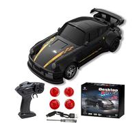 1:64 Mini RC Drift Car, KF20 2.4G 4WD 15KM/H High Speed Drift Racing Car with LED Lights, Desktop Remote Control Drifting Model for Adults