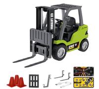 1/64 Mini RC Forklift, Remote Control Forklift for Adults, Real Simulation Lifting with Removable Hook And Metal Fork, Bluetooth Remote APP Control, for Car Enthusiasts (1pcs,Green)