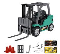 1/64 Mini RC Forklift, Remote Control Forklift for Adults, Real Simulation Lifting with Removable Hook And Metal Fork, Bluetooth Remote APP Control, for Car Enthusiasts (1pcs,Lake Blue)