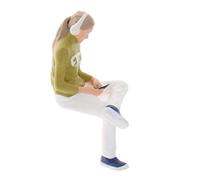 1/64 Miniature Tiny Sitting Position People Scenario Diorama Toy Group Green