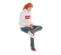 1/64 Miniature Tiny Sitting Position People Scenario Diorama Toy Group White