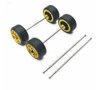 1/64 Modified Axles - 10 Sets 25mm - Suitable for 1/64 Diecast Alloy Cars DIY Tires - Each Set Includes 2 Axles & 4 Mushroom Nails, Excluding Wheels
