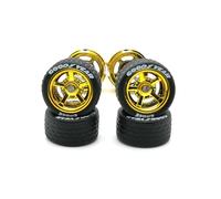1/64 Scale Alloy Car Wheels Wavy Tires Set UV Electroplate MSC-AP Series for Playing Toy Cars Hot Wheels Matchbox, 0.43in