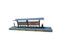 1/64 Scale Bus Waiting Stop Scene Accessory for Sand Table Model Cars Layout