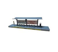 1/64 Scale Bus Waiting Stop Scene Accessory for Table Model Cars Layout