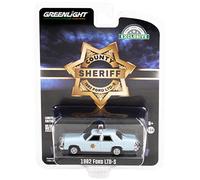1/64 scale diecast car model of 1982 LTD-S Light Blue "County Sheriff" "Hobby Exclusive" die cast model car by Greenlight 30304