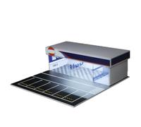 1:64 Scale Garage & Parking Diorama, Miniatures with LED Lights and DIY Customize Layouts, Display Scene for Alloy Car Models and Desktop Decoration, Gift for Adults & Teens (No Cars)