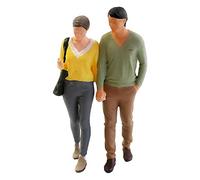 1:64 Scale Hand Painted Miniature Model Couple Figures Park Diorama Yellow Style B
