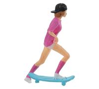 1/64 Scale Skateboard Boy Girl Figure For Creative Dioramas Projects And Miniature Railway Scene Building Kits Decors Railway Scene Accessories