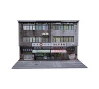 1/64 Street Scene Model, Diecast Metal Car Park with Lights And Outdoor Parking, Layout, City Background, Buildings, Style A
