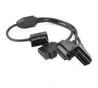 1.64ft Feet 50cm OBD II OBD2 16 Pin 1 Male Splitter to 3 Female Extension Cable Car Diagnostic Extender Cord Adapter(3-port)