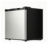 1.6cu.ft Compact Mini Fridge, Quiet Energy Mini Fridge for Bedrooms, Black | 48L Space-Saving Table Top Fridge with Reversible & Stainless Steel Door for Office, Dorm, Kitchen, Adjustable Temperature