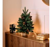 1.6Ft Pinecone Table Top Full Artificial Christmas Tree - Green