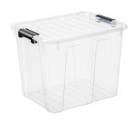 1.6L - 40L Container Storage Box Lid Stackable Drawer Shoe Toy 2 Colours XS - XL