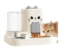 1.6L Auto Gravity Pet Feeder and 0.6L Water Dispenser Set, Hanging Automatic Pet Food Water Dispenser, Cage Cat Dog Food and Water Dispenser for Kitten Puppy Bunny Guinea Pig (Gray)