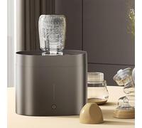 1.6L Desktop Automatic Cup Washing Machine, 250W Electric Glass Rinser Tea Cup Washer, 360° Fountain Flushing, 3-10CM Fit, Convenient Water Refill for Tea/Coffee Cups & Tea Sets