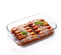 1.6L Rectangular Oven Proof Dishes, Glass Roaster Thermal Shock Resistant, Oven Proof Clear Glass Roasting Dish, for Oven, Microwave, Dishwasher