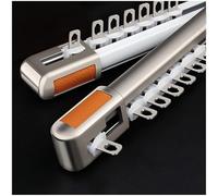 1-6m Curtain Track Aluminum Ceiling-Mounted Curtain Rail Single-Track for Drapes with Metal Hooks Ideal for Shower Bay Window Room Divider (White 5m/16.4ft)