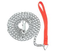 1.6m Heavy Duty Metal Chain Dog Puppy Walking Lead Clip Red Handle