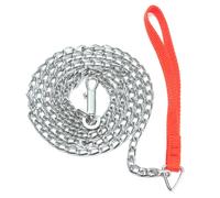 1.6m Heavy Duty Metal Chain Dog Puppy Walking Lead Clip Red Handle
